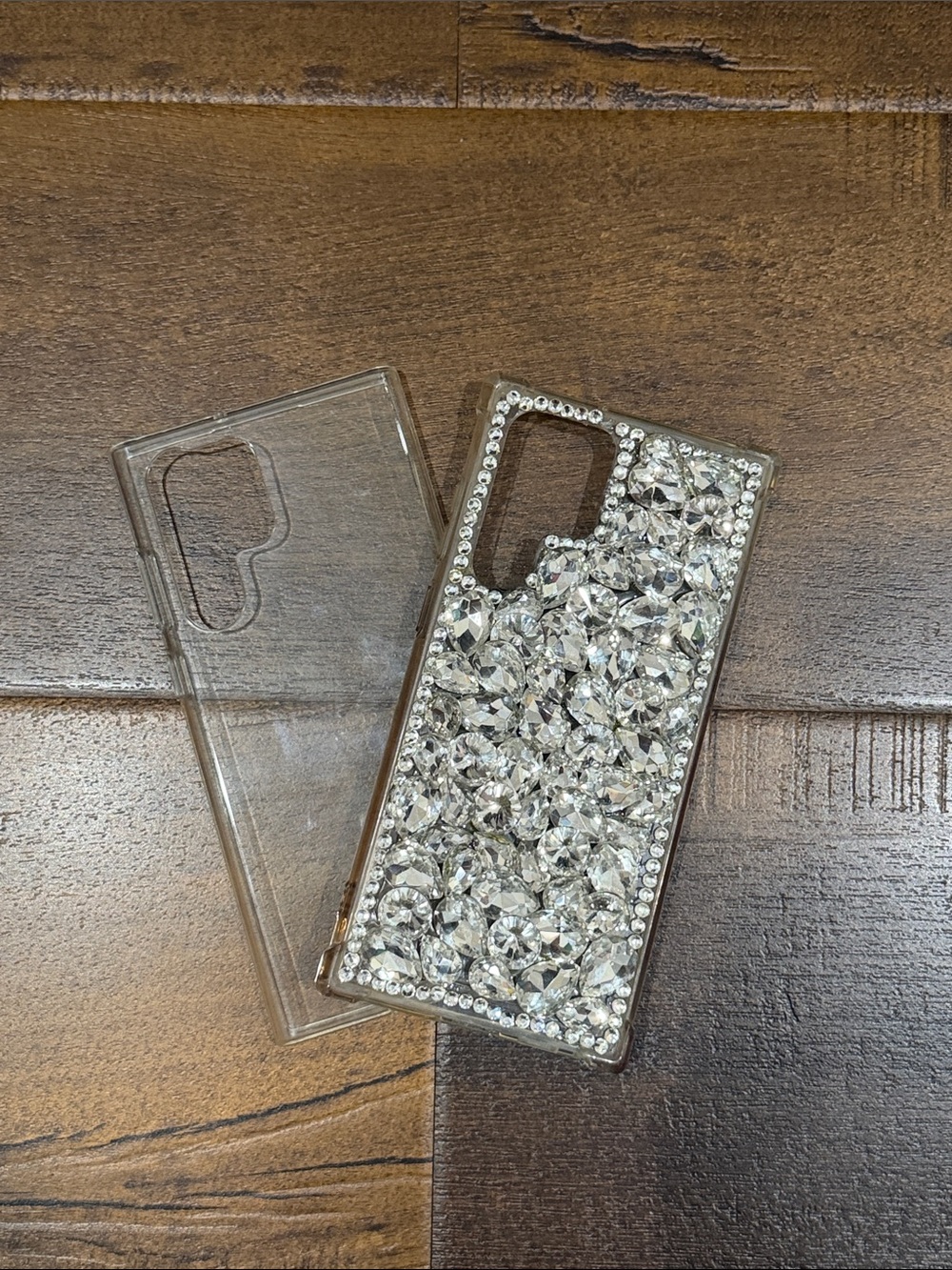 Galaxy S22 Ultra Phone case bundle- clear case + rhinestone